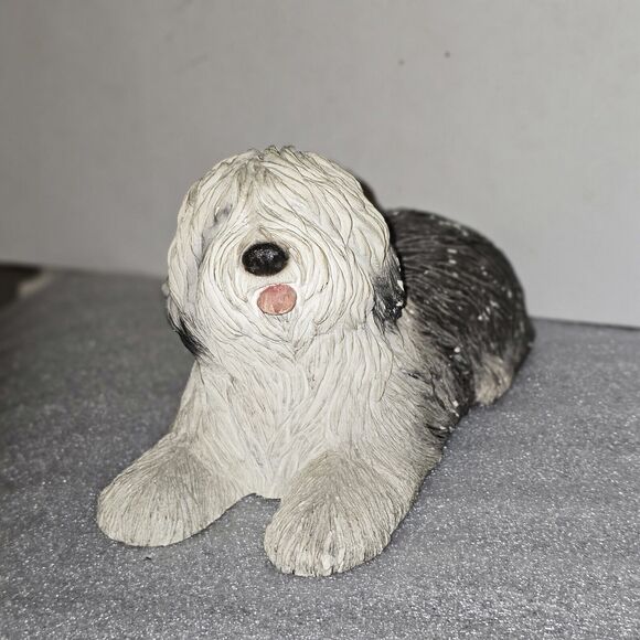 Sandicast Old English Sheep Dog 1983 Sandra Brue Hand Painted Vintage - Picture 2 of 11